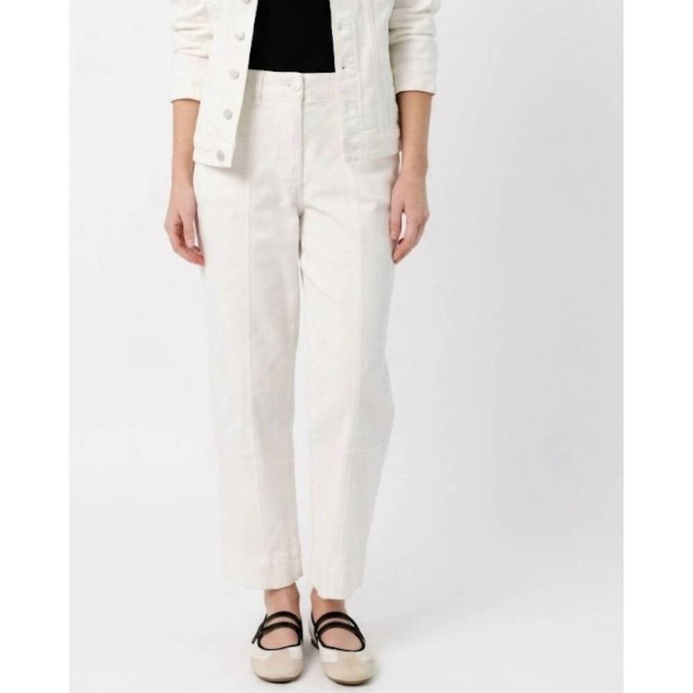 NEW MAC & ME high rise relaxed straight leg jeans in optic white